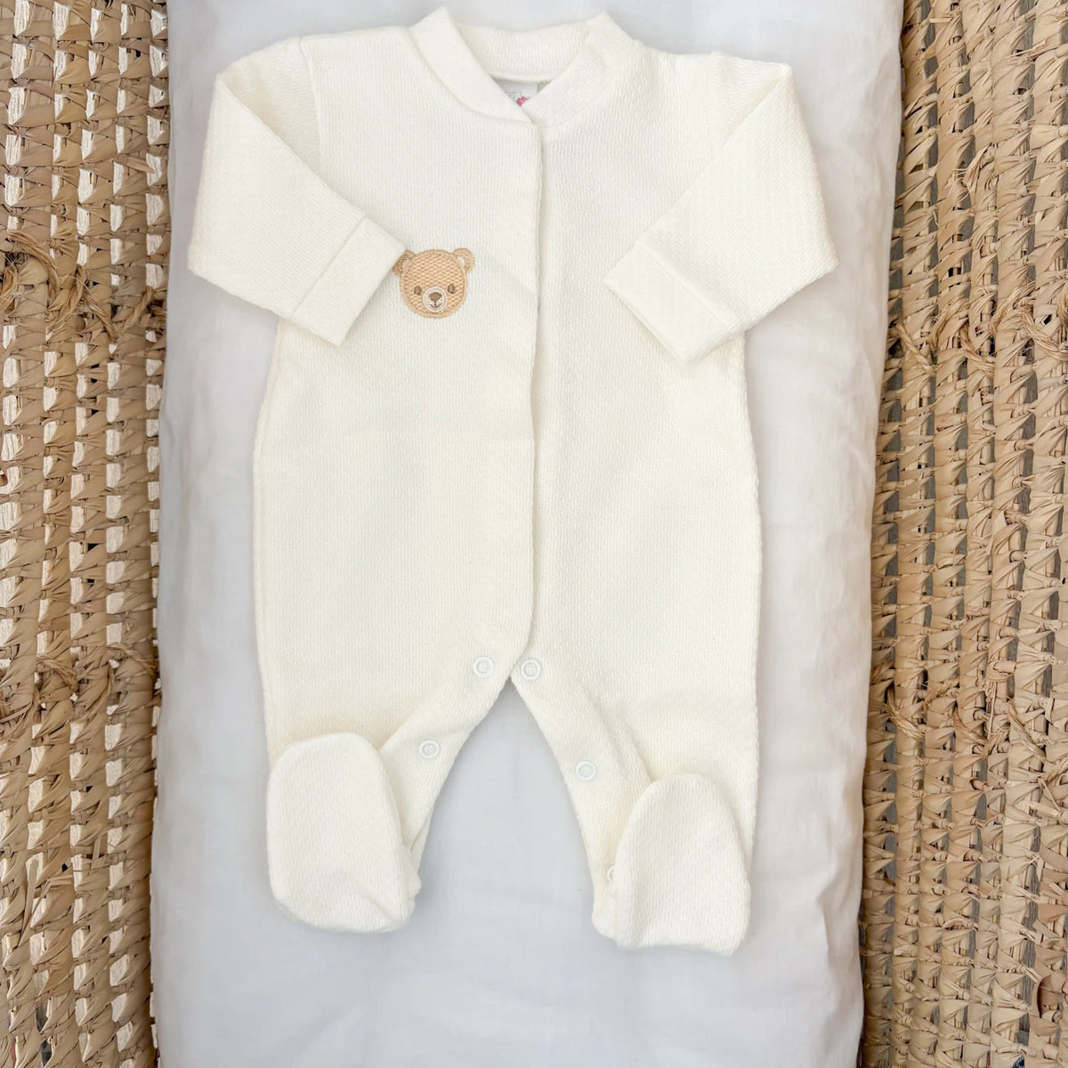 Tutina neonato in caldo cotone orsetto