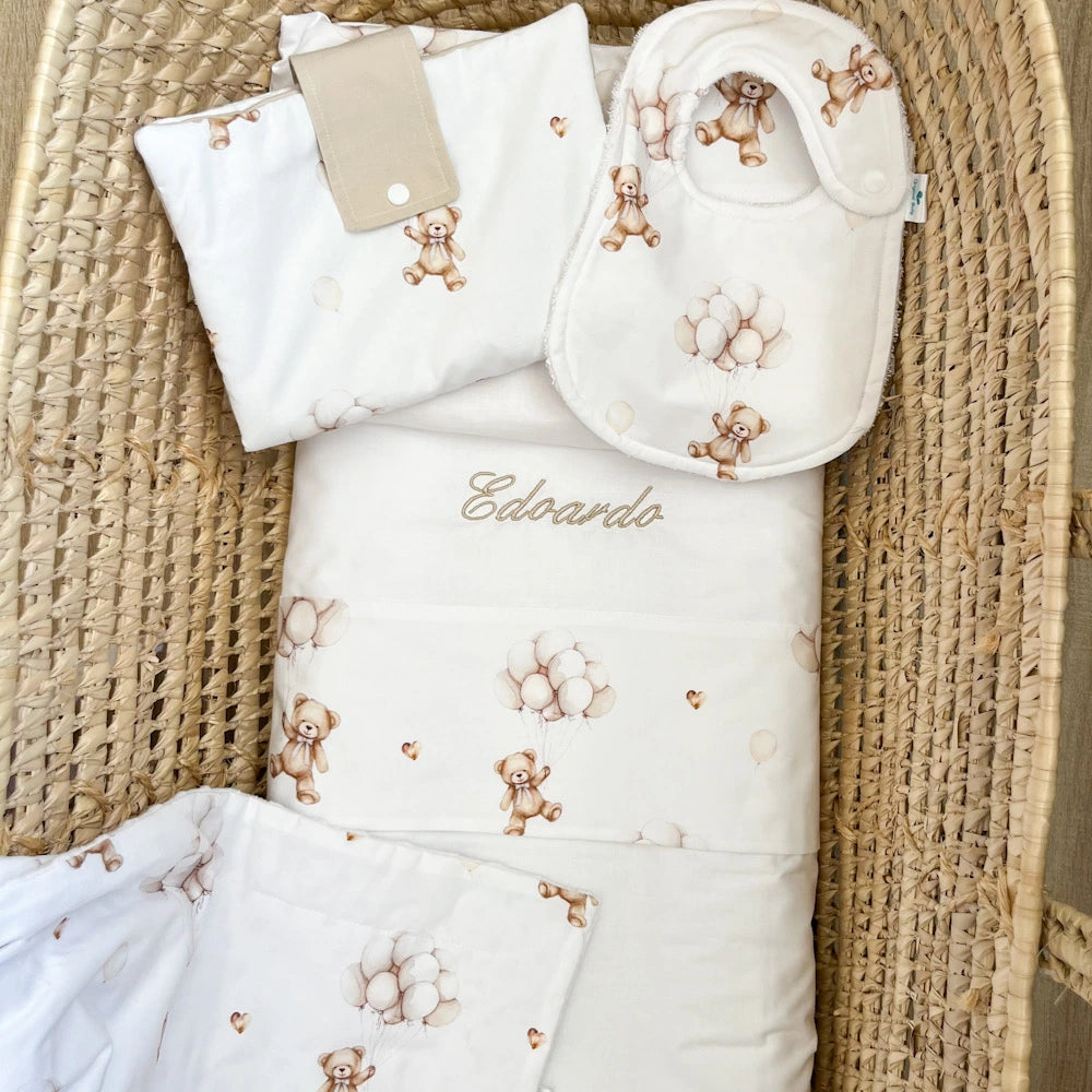 Bavaglino neonato in cotone Teddy dream