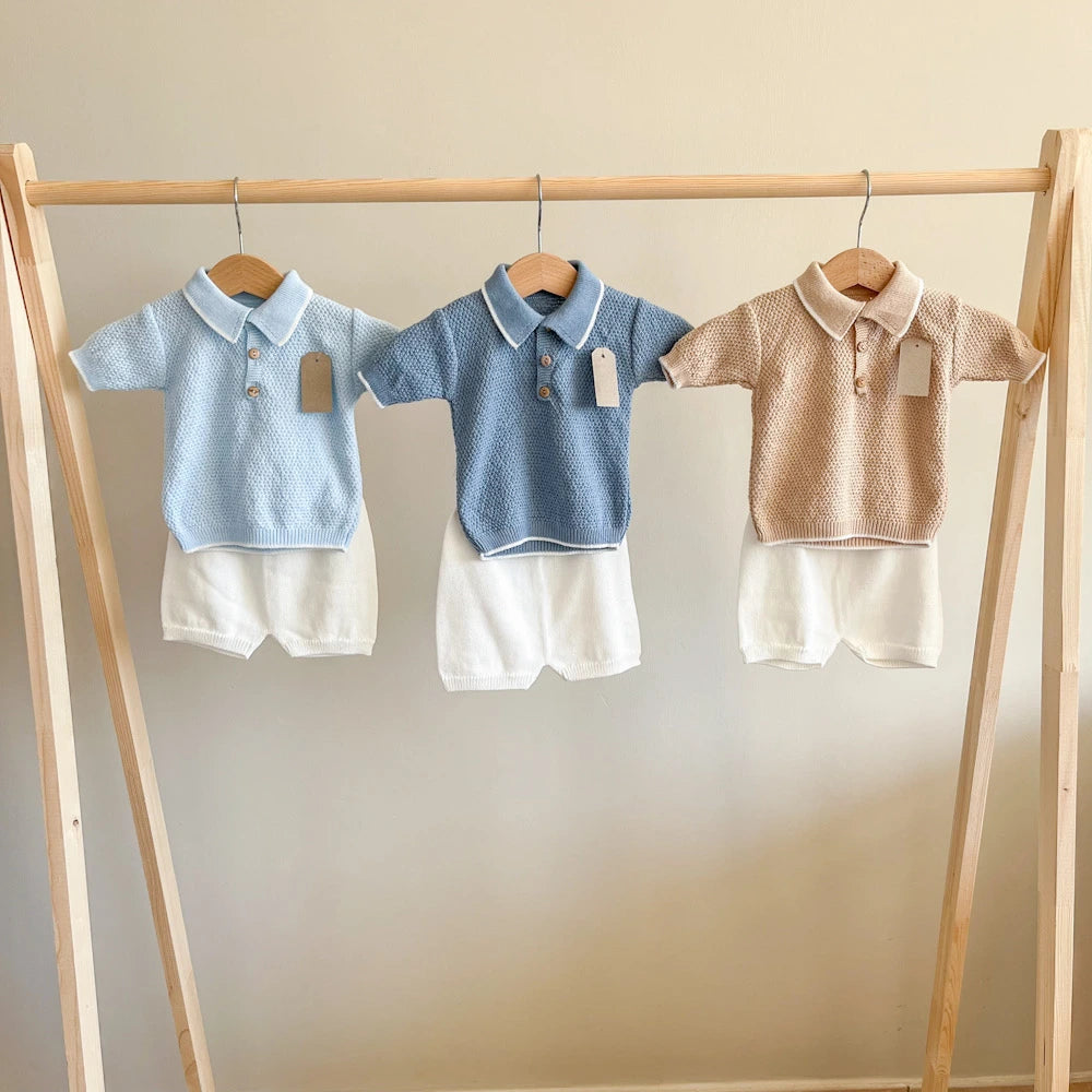 Completino neonato manica corta polo