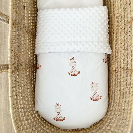 Copertina in minky giraffa