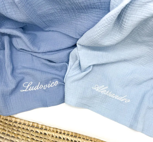 Set Mussola Teddy dream celeste