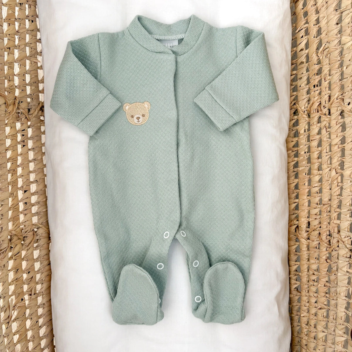 Tutina neonato in caldo cotone orsetto