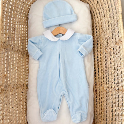 Tutina neonato in ciniglia minimal