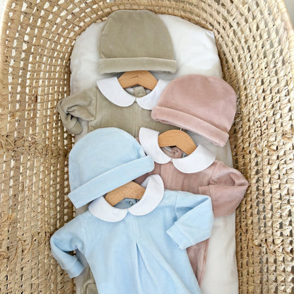 Tutina neonato in ciniglia minimal