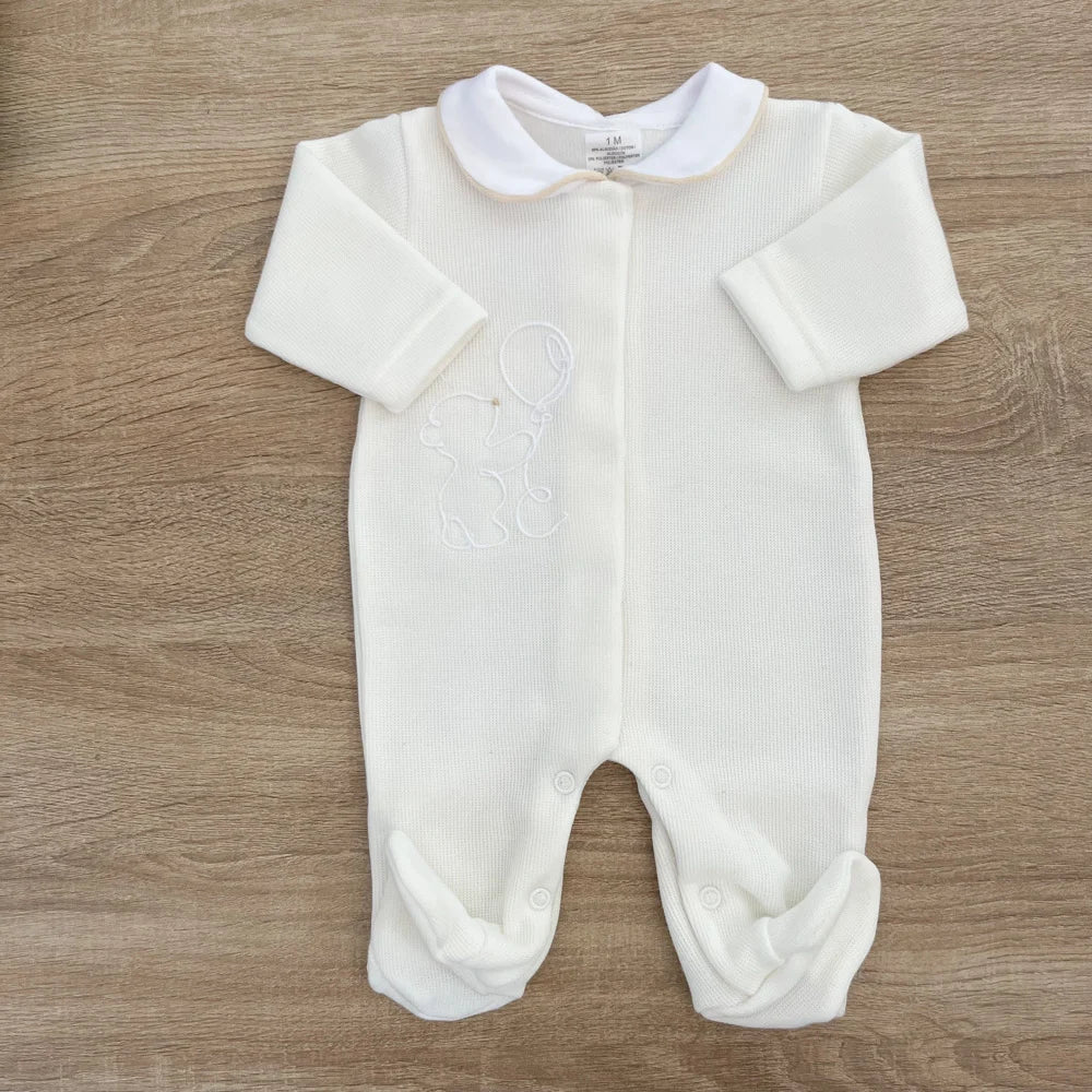 Tutina neonato in caldo cotone orsetto