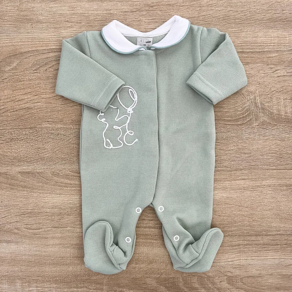 Tutina neonato in caldo cotone orsetto