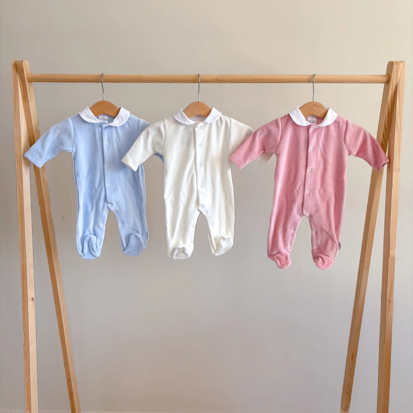Tutina neonato in ciniglia basic