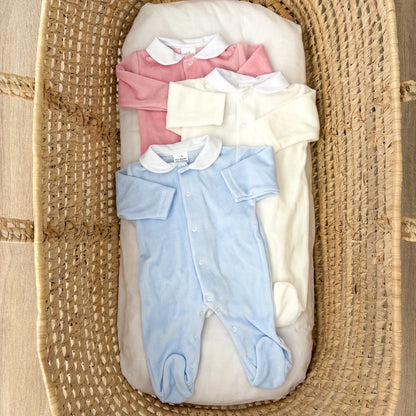 Tutina neonato in ciniglia basic