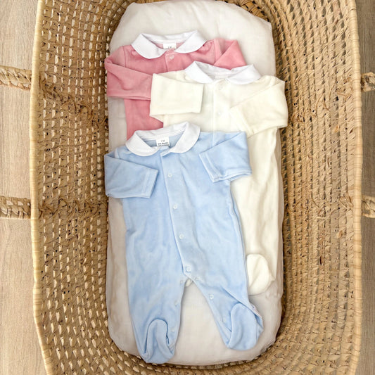 Tutina neonato in ciniglia basic