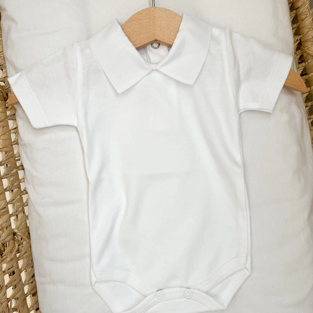 Body neonato in cotone manica corta