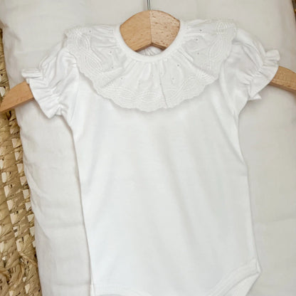 Body neonato in cotone manica corta