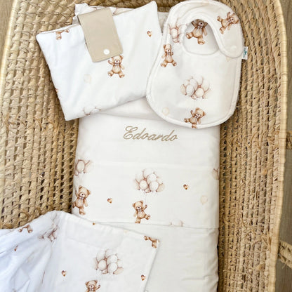 Bavaglino neonato in cotone Teddy dream