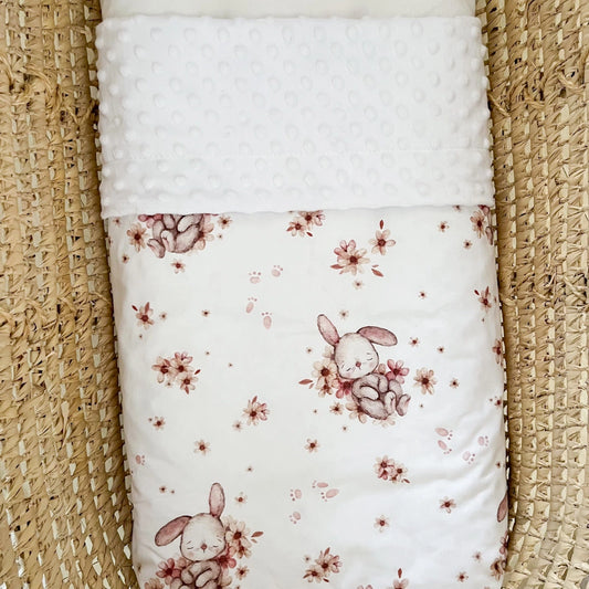 Copertina in minky Flower bunny