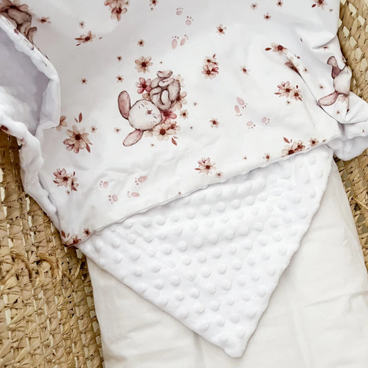 Copertina in minky Flower bunny