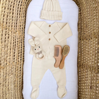 Set spazzole e pettine in legno